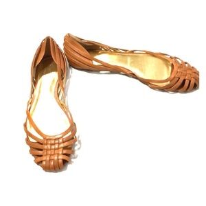 Coach Lottie Brown Woven Closed Sandals Size 10